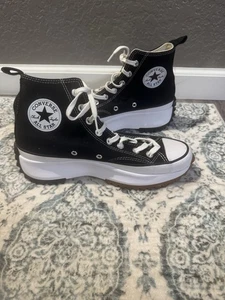 Converse High Top Plateau Sneaker Größe 9,5 Damen schwarz weiß Top Zustand - Bild 1 von 5