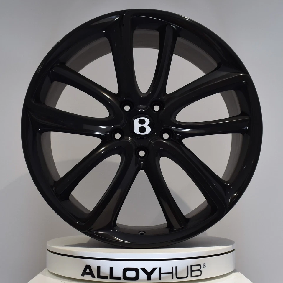ORIGINAL BENTLEY CONTINENTAL GTC U-SPEICHE 22 ZOLL SCHWARZ VORNE ALUFELGE X1 - Bild 1 von 3