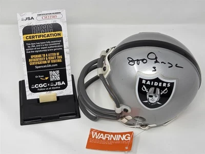 JEFF GEORGE signed RAIDERS mini helmet JSA COA - Image 1 of 3