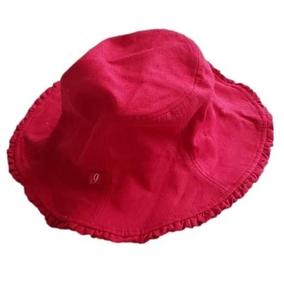 Sombrero reversible NINE WEST rojo y blanco borde rizado MUJERES talla única NW5100461 Foto 1 de 4