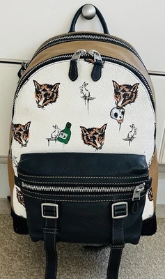 COACH X BASEMAN FOX BUNNY SKULL X-LARGE 背包 Chalk/MULTI 皮革 58793 — 第 1/4 张图片