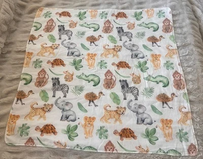 ПЕЛЕНАЛЬНОЕ ДЕТСКОЕ ОДЕЯЛО STINA & MAE ИЗ ОРГАНИЧЕСКОГО ХЛОПКА ДЛЯ САФАРИ 35 ДЮЙМОВ НОВОЕ БЕЗ ЦЕННИКОВ - Изображение 1 из 4