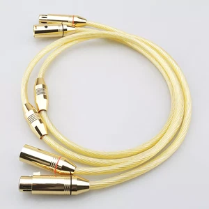 Paar HIFI OCC Versilbert Verbindungskabel XLR Symmetrisch Hifi Audio Kabel - Bild 1 von 9