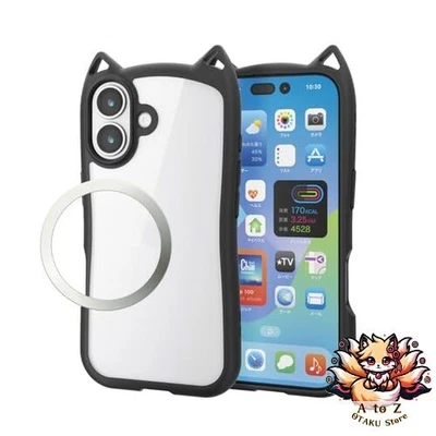 Coque/housse neuve ELECOM iPhone 17 design oreille chat transparente antichoc... - Photo 1/4