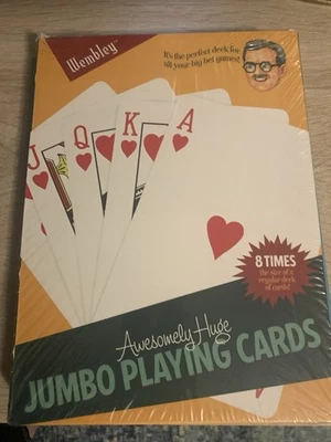Wembley Awesomely Huge Playing Cards.  8 Xs the Size of Regular Cards! Unopened - Image 1 of 2