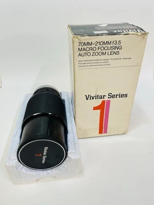 Vivitar Series 1 70-210mm f3.5 Macro Focusing Auto Zoom Lens Canon FD Mount VTG - Image 1 of 4