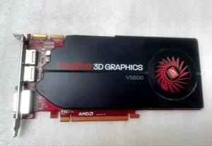 ATI FirePro V5800 1 GB GDDR5 DVI 2 Display Port Video Graphics Card - Picture 1 of 9