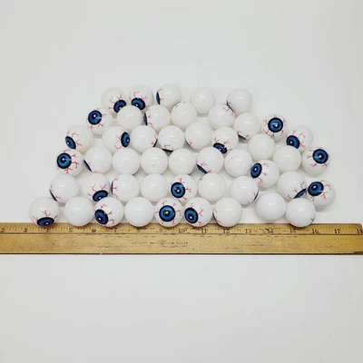 Globos oculares de plástico azul 48 piezas decoración de Halloween fiesta favores ojos novedosos Foto 1 de 4