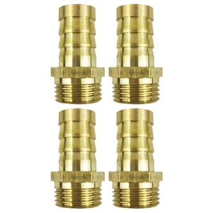 Reliable Brass Adapter for Air Fuel and Water Pipes 3/4 NPT Male to 3/4 Barb - Picture 1 of 11