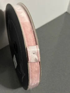 Farrisilk Baby Pink Velvet Wired Ribbon .75" X 10 Yds - Picture 1 of 5