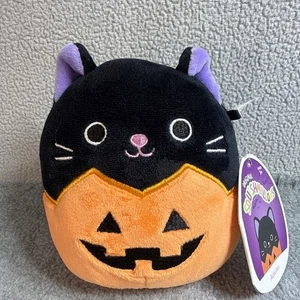 Squishmallows Mini Plüsch Halloween Herbst Kürbis Katze Spielzeug Tier 4 1/2 Zoll - Bild 1 von 6