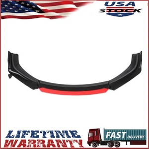 Front Bumper Splitter For Ford Mustang GT Body Kit Strut Rods Glossy Spoiler - Picture 1 of 7