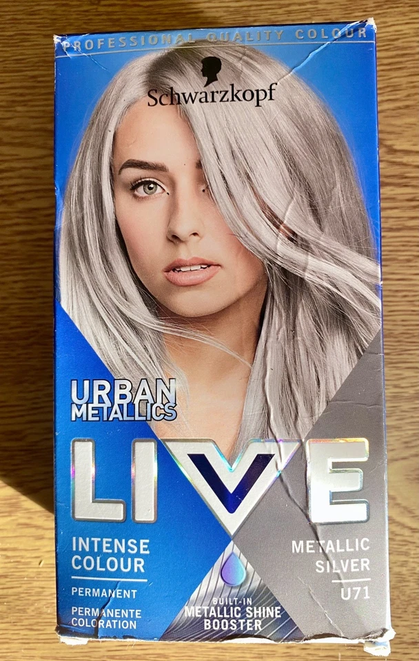 Schwarzkopf LIVE Intense Colour Permanent Hair Dye u71 metallic silver  - Image 1 of 1