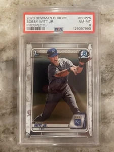 Bowman Chrome Prospects 2020 #BCP25 Bobby Witt Jr. PSA 8 Kansas City Royals - Imagen 1 de 2