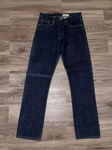 Jeans Gustin Para Hombres 35 Indigo Ribete Crudo Pierna Recta Hecho en EE. UU. California - Imagen 1 de 9