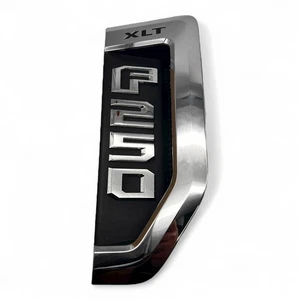 Ford 2017-2022 F250 XLT Right Fender Side Emblem Nameplate HC3B25000A72-BEW RH - Picture 1 of 19