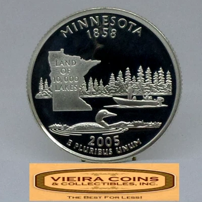 2005-S Minnesota State Silver Proof Quarter - #C54205NQ - Image 1 of 2