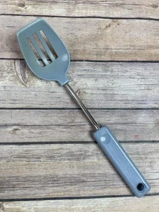 Cuchara de cocina/servir vintage Ekco azul ranurada EE. UU. - Imagen 1 de 10