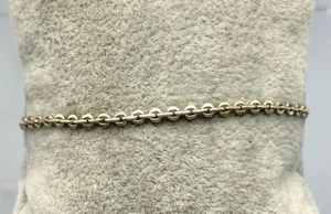 Sterling Silber runde Glieder Kette Armband/Fußkettchen - 9" - Bild 1 von 5