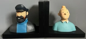 HERGE - SERRE LIVRE TINTIN PULL BLEU ET HADDOCK - LEBLON DELIENNE - 1988 - Imagen 1 de 8