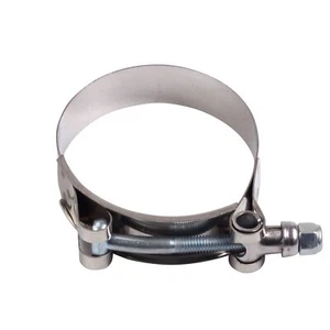 1PC For ID:5" (5.24"-5.55") 301 Stainless Steel T Bolt Clamps Clamp 133mm-141mm - Picture 1 of 4
