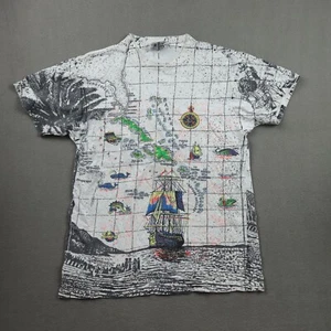 Camiseta Gráfica AOP Islas del Caribe Años 90 De Colección Para Hombre L Hecha en EE. UU. Viaje - Imagen 1 de 8