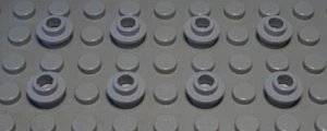 Lego Platte rund mit Loch 1x1 new Grau 8 Stück - Picture 1 of 1