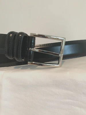 BRAND NEW "MARTIN DINGMAN' MENS BELTS BLK,SMOOTH LEATHER SIZE 44 LEATHER LINING - Image 1 of 3