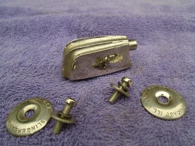 (1) VINTAGE SLINGERLAND RADIO KING SMALL BEAVERTAIL SNARE/TOM DRUM LUG-VG! - Image 1 of 3