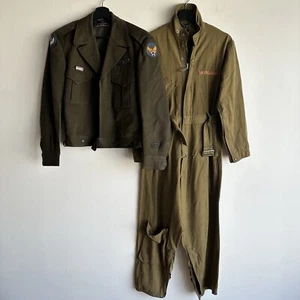 WWII Army Air Corps Pilot Named Lt. Col. Officer Ike Uniform & Flight Suit - Picture 1 of 18