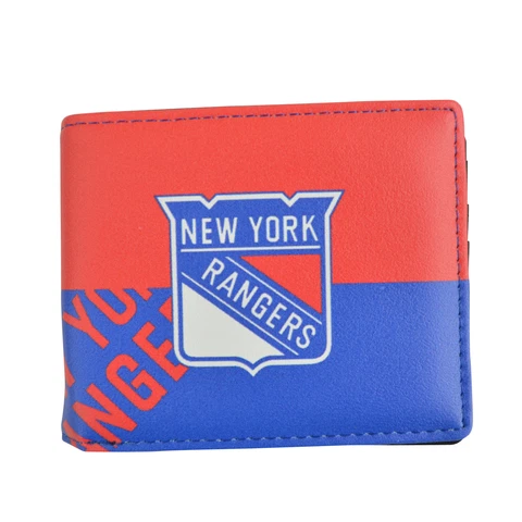 New Synthetic Leather Graphic Logo Bi-Fold Wallet - NHL New York Rangers Cover