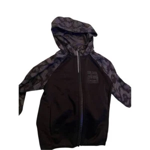 H&M Kids Black Hooded Track Jacket Size 4 Lightweight Activewear - Picture 1 of 13