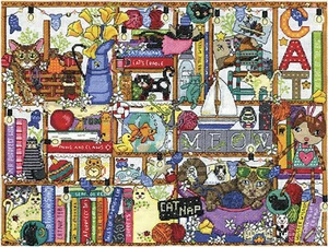 Kit de punto de cruz ~ Diseño funciona garras y patas biblioteca gatos #DW3555 - Imagen 1 de 4