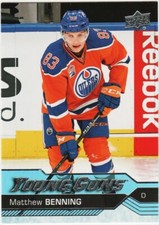 MATTHEW BENNING RC 16-17 UPPER DECK YOUNG GUNS ROOKIE # 522 UD UPDATE 2016-17