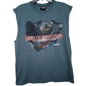 Vintage Harley Davidson Sleeveless Shirt. Live to Ride. Ride to Live. Montana - Picture 1 of 4
