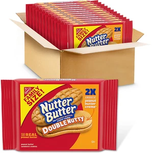 Double Nutty Peanut Butter Sandwich Cookies, Family Size, 12-15.27 Oz Packs - Picture 1 of 12