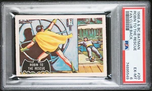 1966 Topps A & BC INGLATERRA Reino Unido Batman #10 - Fan Club parte posterior PSA 6 muy bien centrado - Imagen 1 de 2