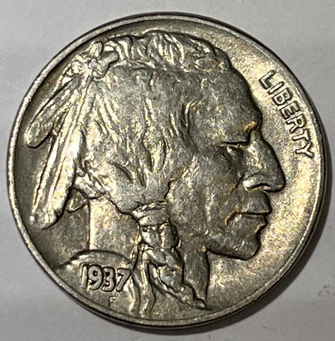 AU 1937 Buffalo Nickel Philadelphia Mint Almost Uncirculated Buy More, Save More Cover