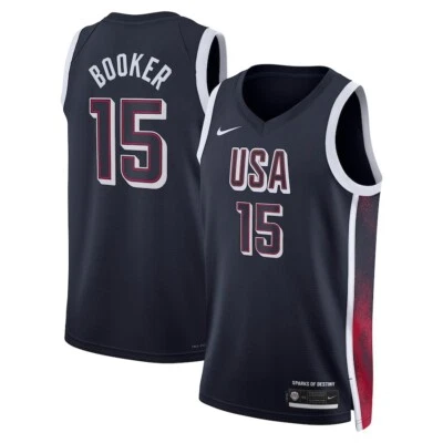 Devin Booker Nike 2024 USA Basketball Swingman Player Jersey Paris Olympics #15 - Image 1 of 4