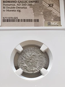 Romano-Gallic Postumus BI Double Denarius AD 260-269 Moneta NGC XF - Picture 1 of 4