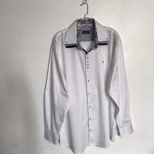 Max Martini Milano Mens Long Sleeve Button Down Shirt White Sz 4XL - Picture 1 of 8