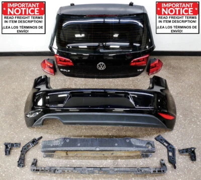 Puerta levadiza por escotilla y parachoques trasero 15-19 VW Golf GTI MK7 - L041 negro - genuino Foto 1 de 4