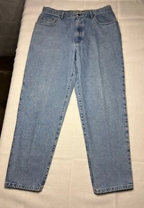 Vintage Guess Jeans Men’s Tagged 36 (33x29.5) Blue Baggy Loose Fit Triangle Y2K - Picture 1 of 10