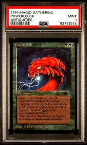 1994 MTG Magic the Gathering Antiquities Powerleech Vintage Uncommon PSA 9 Mint - Picture 1 of 4