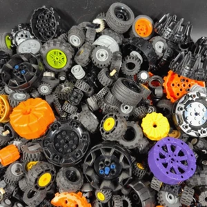 LEGO Ruedas Neumáticos Llantas Ejes - 1 lb A Granel ALEATORIO Piezas Piezas MOC Vehículos Coches - Imagen 1 de 12