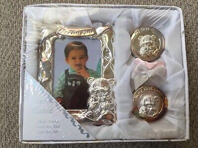 ⭐️Elegance Silver Plated Photo Frame, Tooth Box, And Curl Box Set. • 13.99$