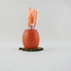 Vintage Appetizer Pick Set Hors d’Oeuvre Cocktails Japan Stainless Wood Orange - Picture 1 of 8