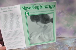 Vintage New Beginnings Breastfeeding Magazine March / April 1992 La Leche League - Imagen 1 de 2
