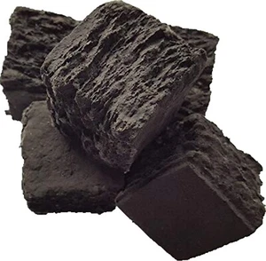 Gas Fire Coals Replacement Ceramic 30 Large Square Living Flame Coal Black UK - Picture 1 of 12