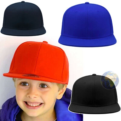 Gorra para niños ala plana rapero baile rendimiento sombrero para niños Foto 1 de 4